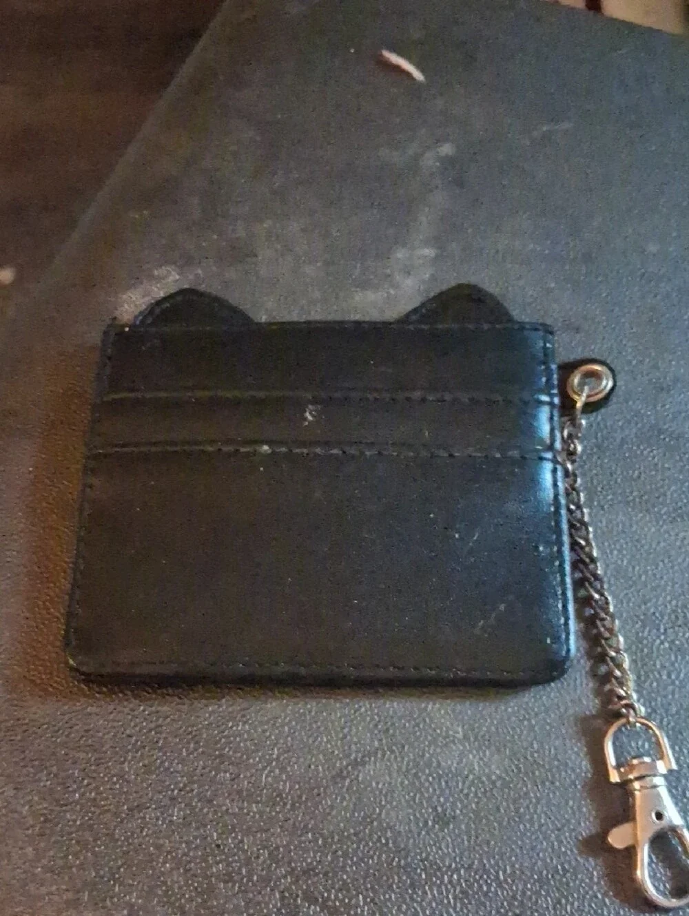 No Boundaries Black and White Dog Face Card Holder with Clip